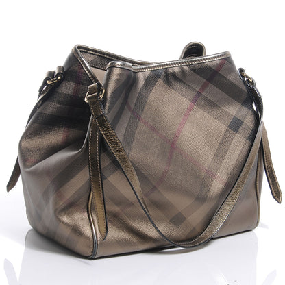 Burberry Metallic Check Small Canterbury Tote Gold 3 of 10