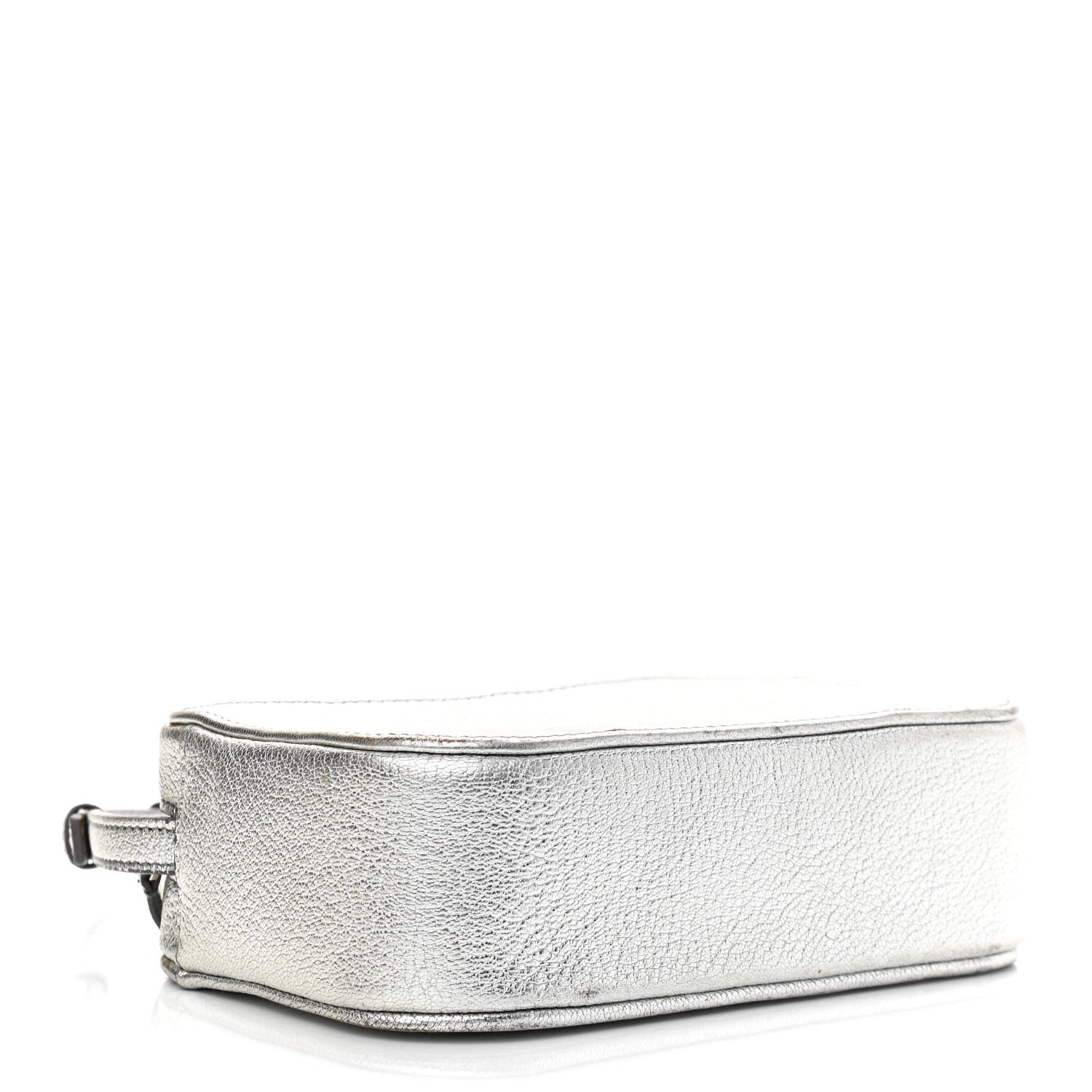 Balenciaga Metallic Goatskin Logo XS Everyday Camera Bag Argent Black 4 of 15