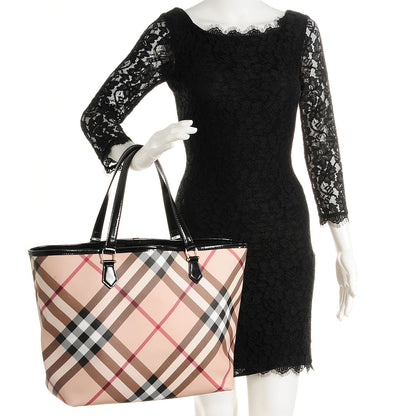 Burberry Nova Check Large Nickie Tote Black 2 of 8
