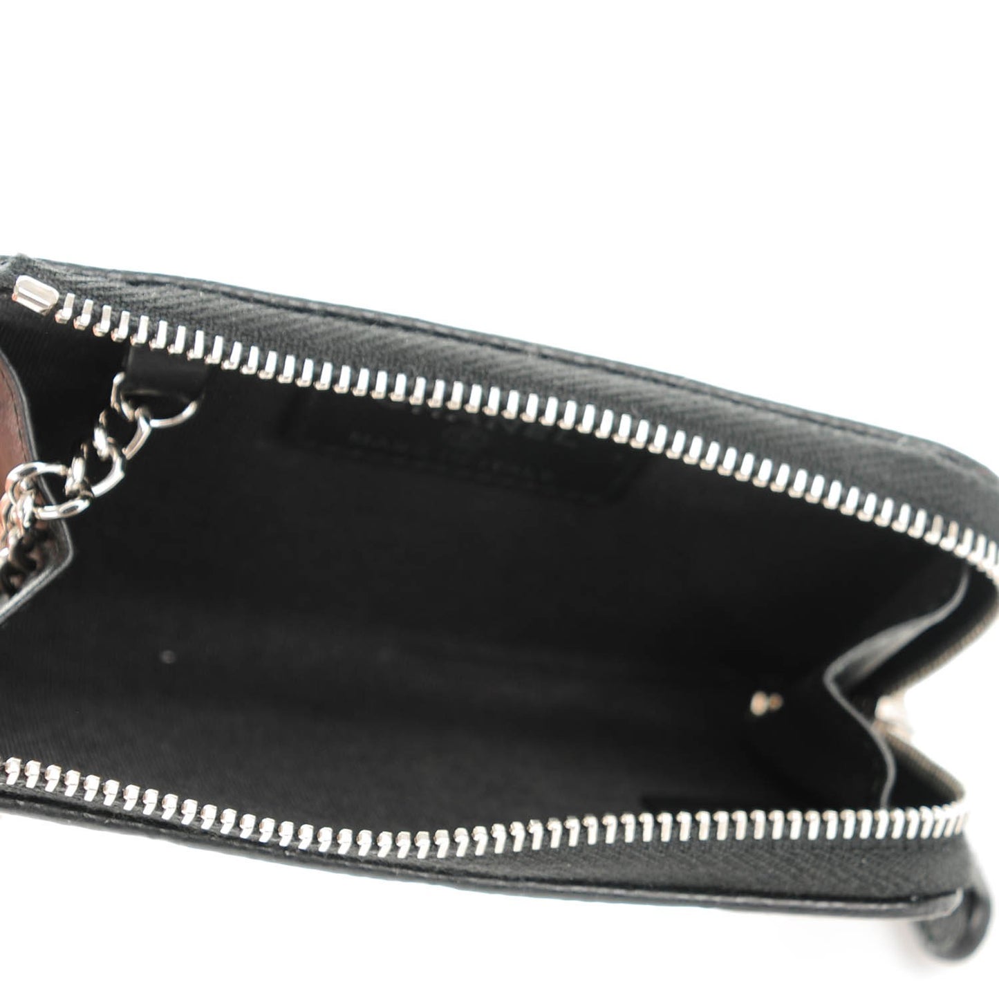 Caviar Quilted Diamond CC Key Holder Case Black