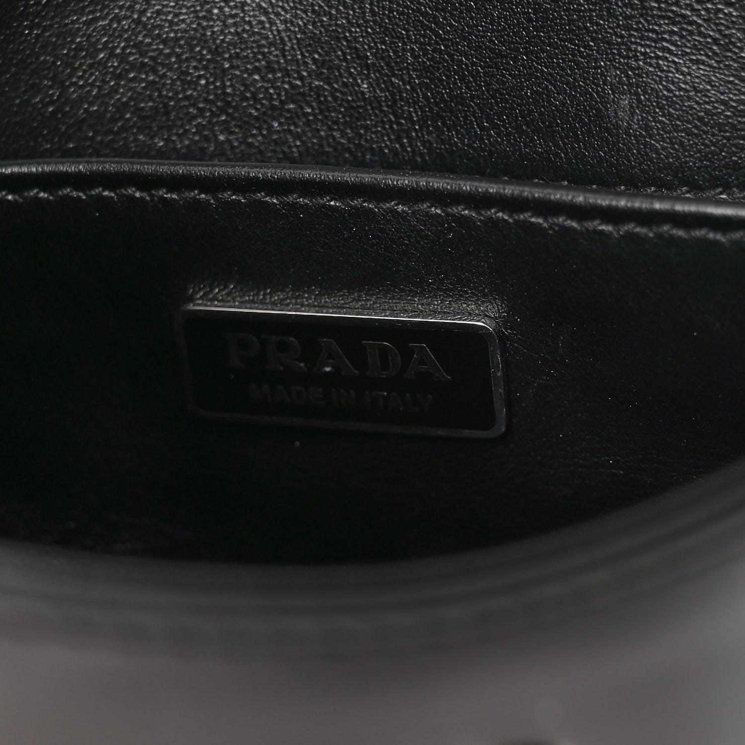Prada Spazzolato Cleo Flap Shoulder Bag Black 7 of 11