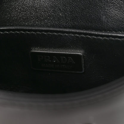 Prada Spazzolato Cleo Flap Shoulder Bag Black 7 of 11