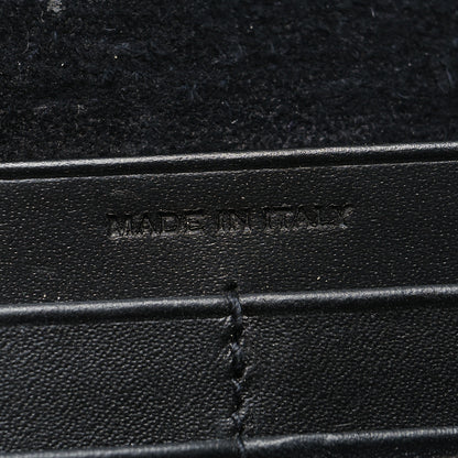 Saint Laurent Metallic Crinkled Calfskin Belle de Jour Chain Clutch Silver 8 of 16