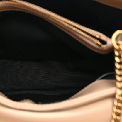Saint Laurent Calfskin Y Quilted Monogram Small Loulou Chain Satchel Dark Beige 7 of 11