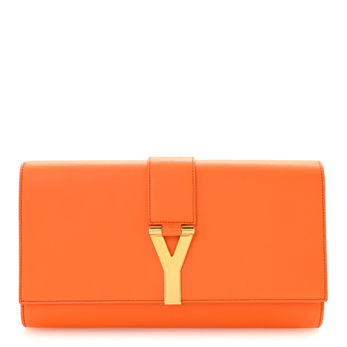 Calfskin Classic Y Ligne Wallet Orange