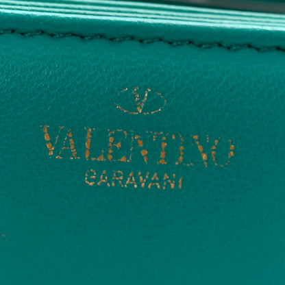 Valentino Garavani Nappa One Stud Chain Clutch Ultra Marine Green 6 of 12
