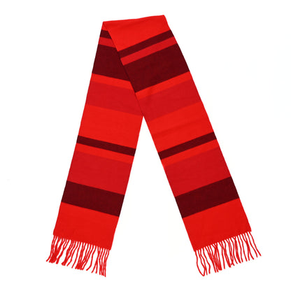 Burberry Merino Wool Cashmere Check Scarf Red 2 of 3