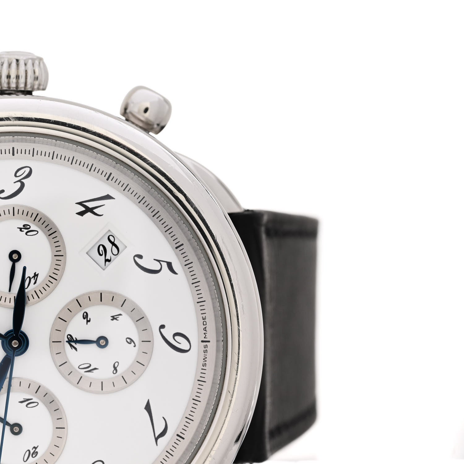 Hermes Stainless Steel Barenia 43mm Arceau Chronograph Automatic Watch Noir 5 of 7