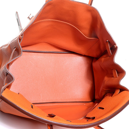 Hermes Taurillon Clemence Birkin 35 Orange 9 of 26
