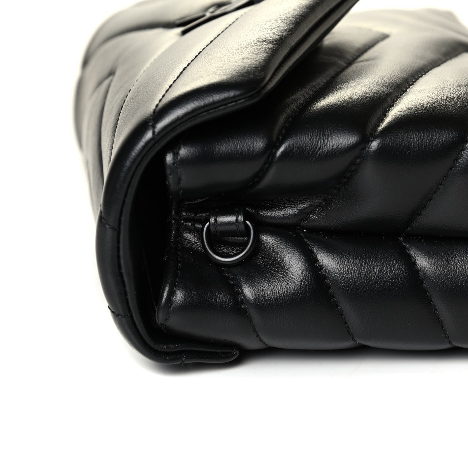 Saint Laurent Calfskin Y Quilted Monogram Toy Loulou Crossbody Bag Black 6 of 7