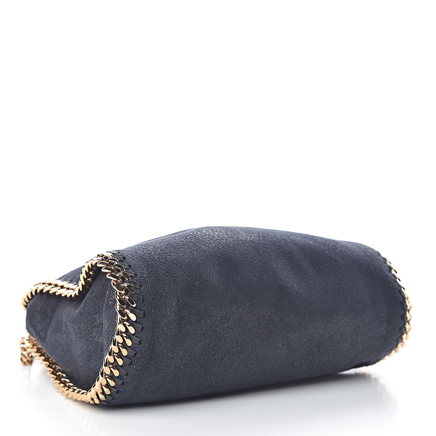 Shaggy Deer Mini Falabella Fold Over Tote Navy