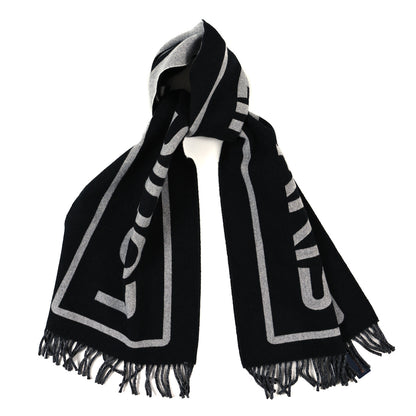Louis Vuitton Wool Cashmere City Gravity Scarf Black 1 of 3