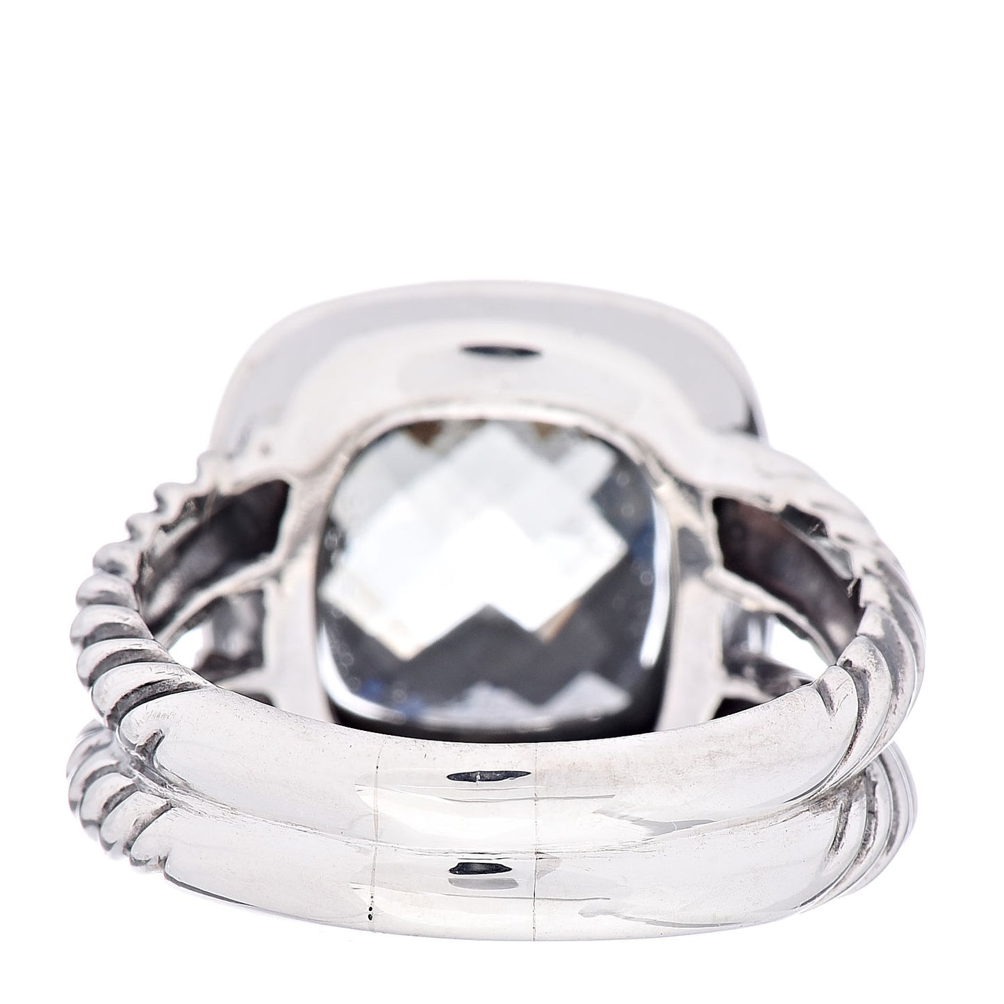 Sterling Silver Diamond Prasiolite 11mm Albion Ring 57 8