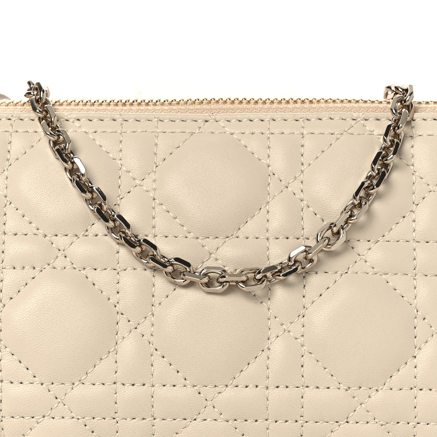 Lambskin Cannage Dior Club Bag  Dusty Ivory
