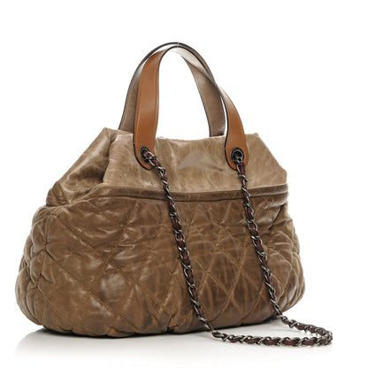 Chanel Iridescent Calfskin Quilted Large In The Mix Tote Khaki 12 of 16