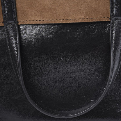 Fendi Agnello Old Shine Vitello Go Rain Small Flip Tote Black Marrone 12 of 12