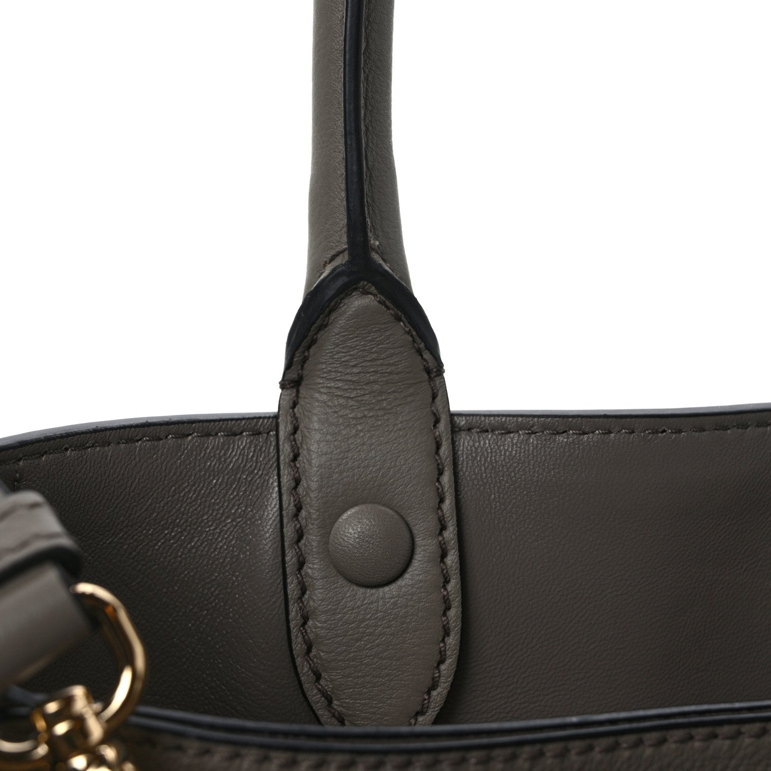 Prada Soft Grained Calfskin Vitello Small Buckle Bag Argilla 9 of 10