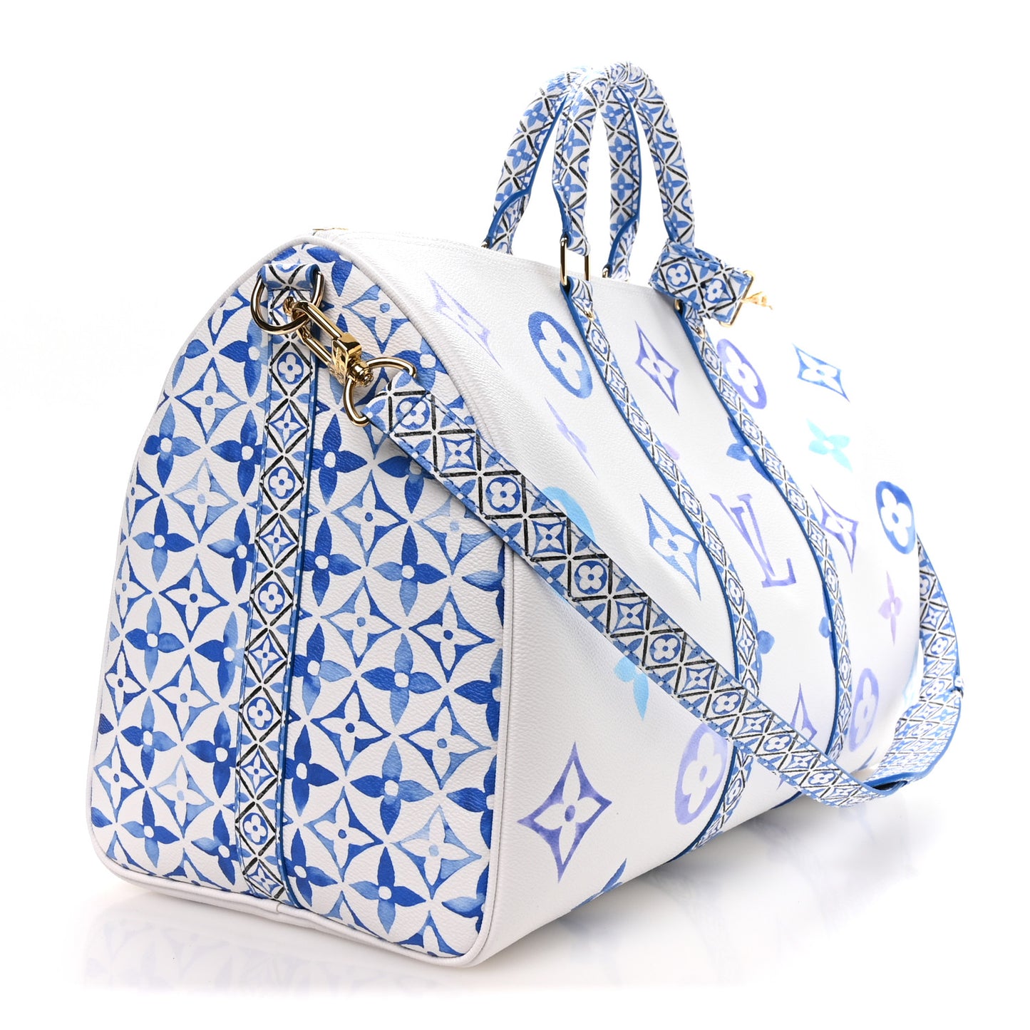 Monogram LV By The Pool Keepall Bandouliere 50 Blue