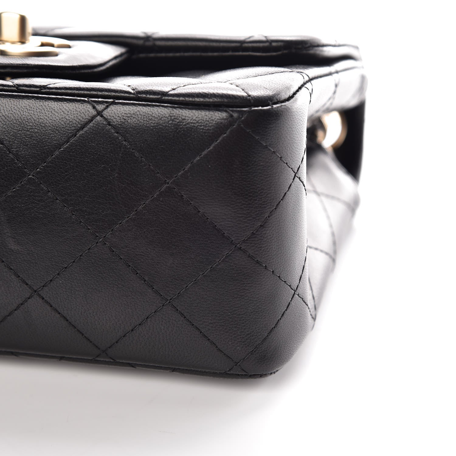 Chanel Lambskin Quilted Mini Square Flap Black 6 of 9