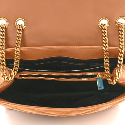 Saint Laurent Suede Y Quilted Monogram Medium Loulou Chain Satchel Cinnamon 5 of 13