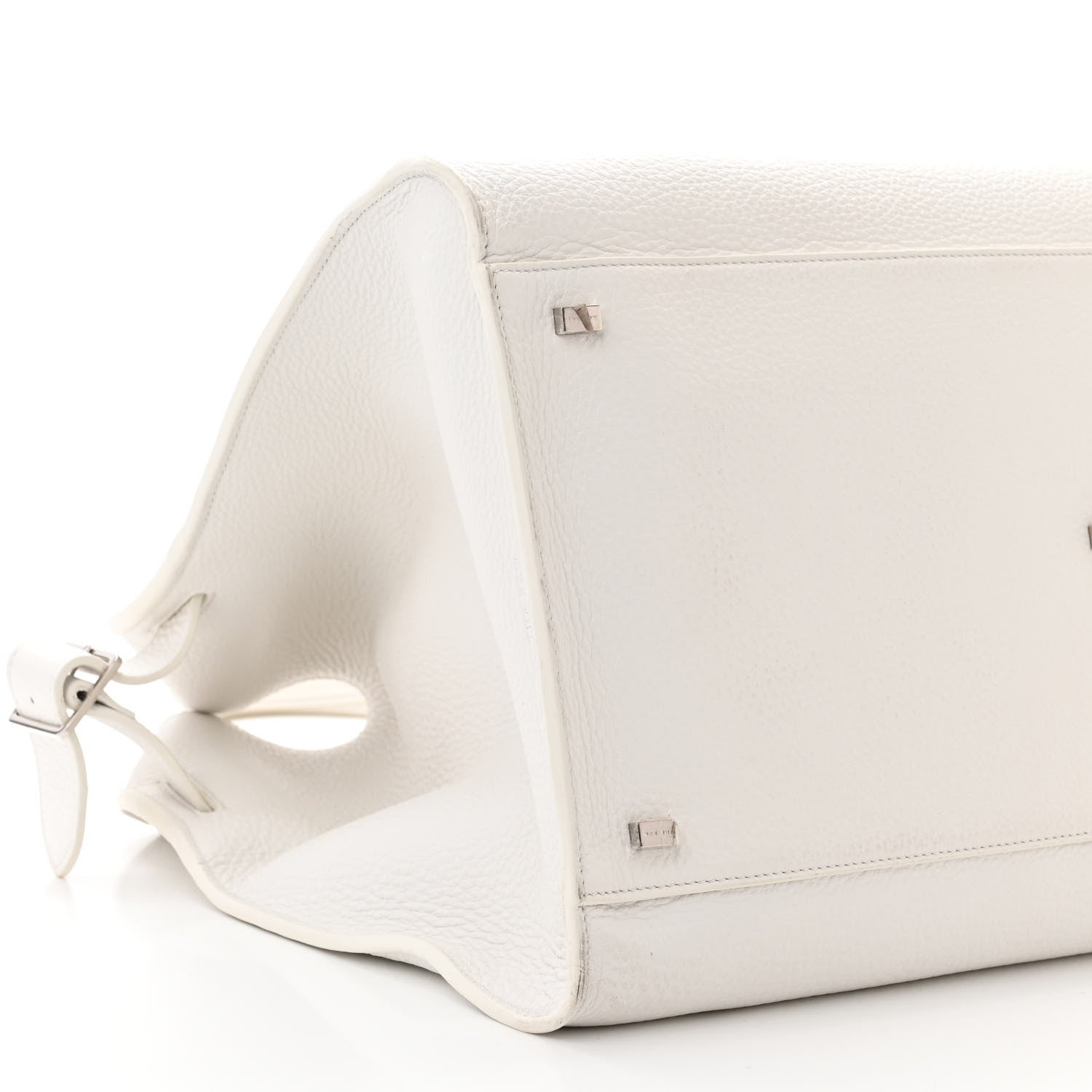 The Row Grained Calfskin Soft Margaux 17 White 8 of 13