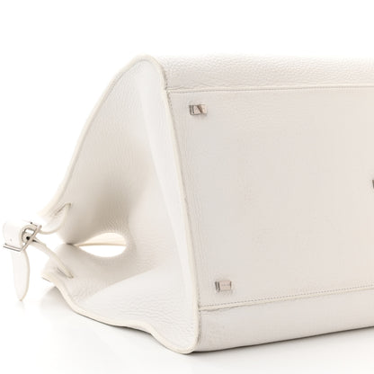 The Row Grained Calfskin Soft Margaux 17 White 8 of 13