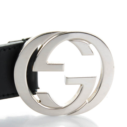 Gucci Calfskin Interlocking G Belt 80 32 Black 3 of 6