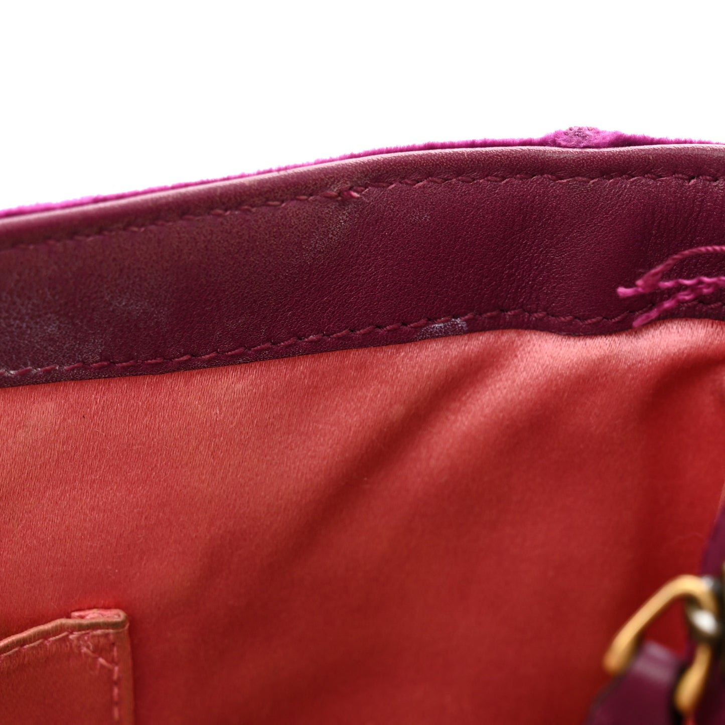 Velvet Matelasse Medium GG Marmont Shoulder Bag Fuchsia Violet Cyclamen