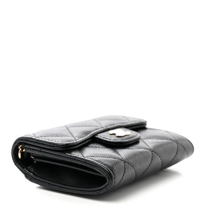Chanel Caviar Quilted Flap Card Holder On Chain Black 4 of 12
