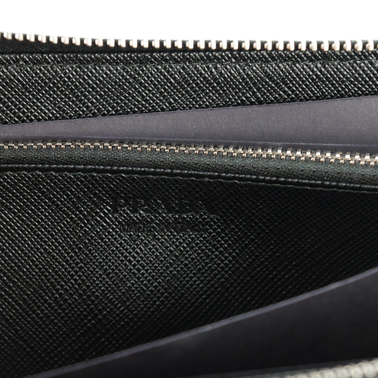 Prada Saffiano Zip Around Wallet Nero Black 6 of 7