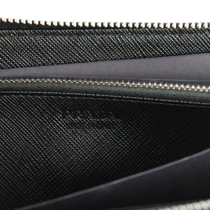 Prada Saffiano Zip Around Wallet Nero Black 6 of 7