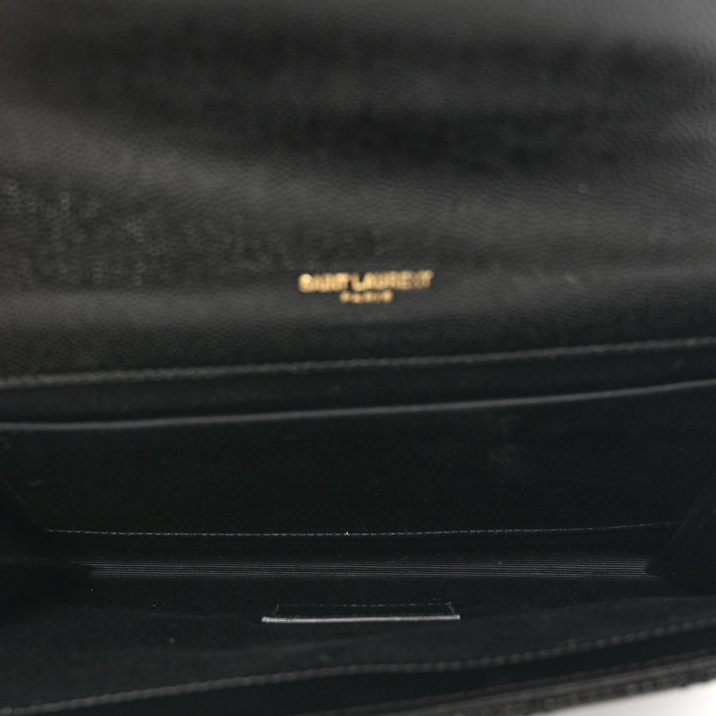 Grain De Poudre Textured Mixed Matelasse Triquilt Monogram Clutch Black