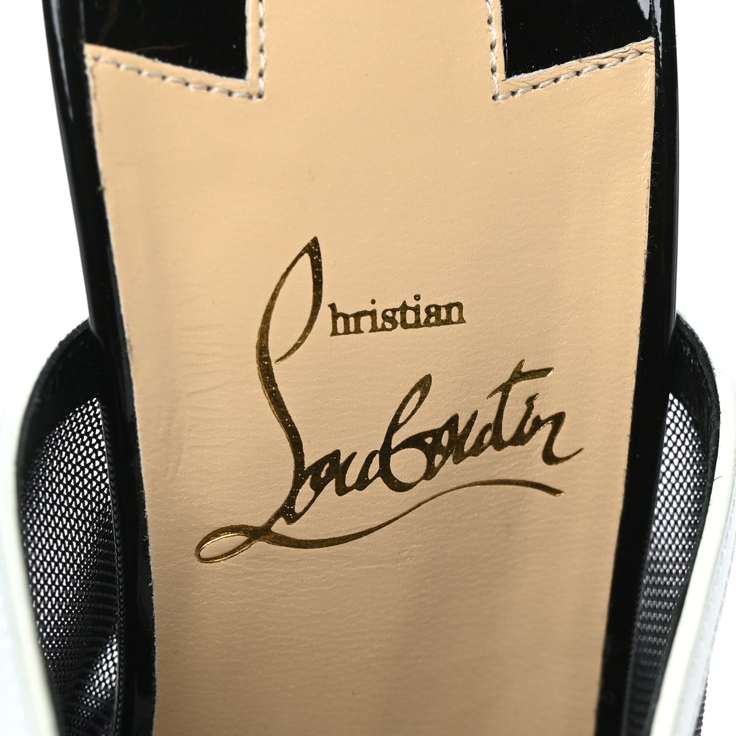 Rete Calfskin Interdite 100 Mule 37 Black White