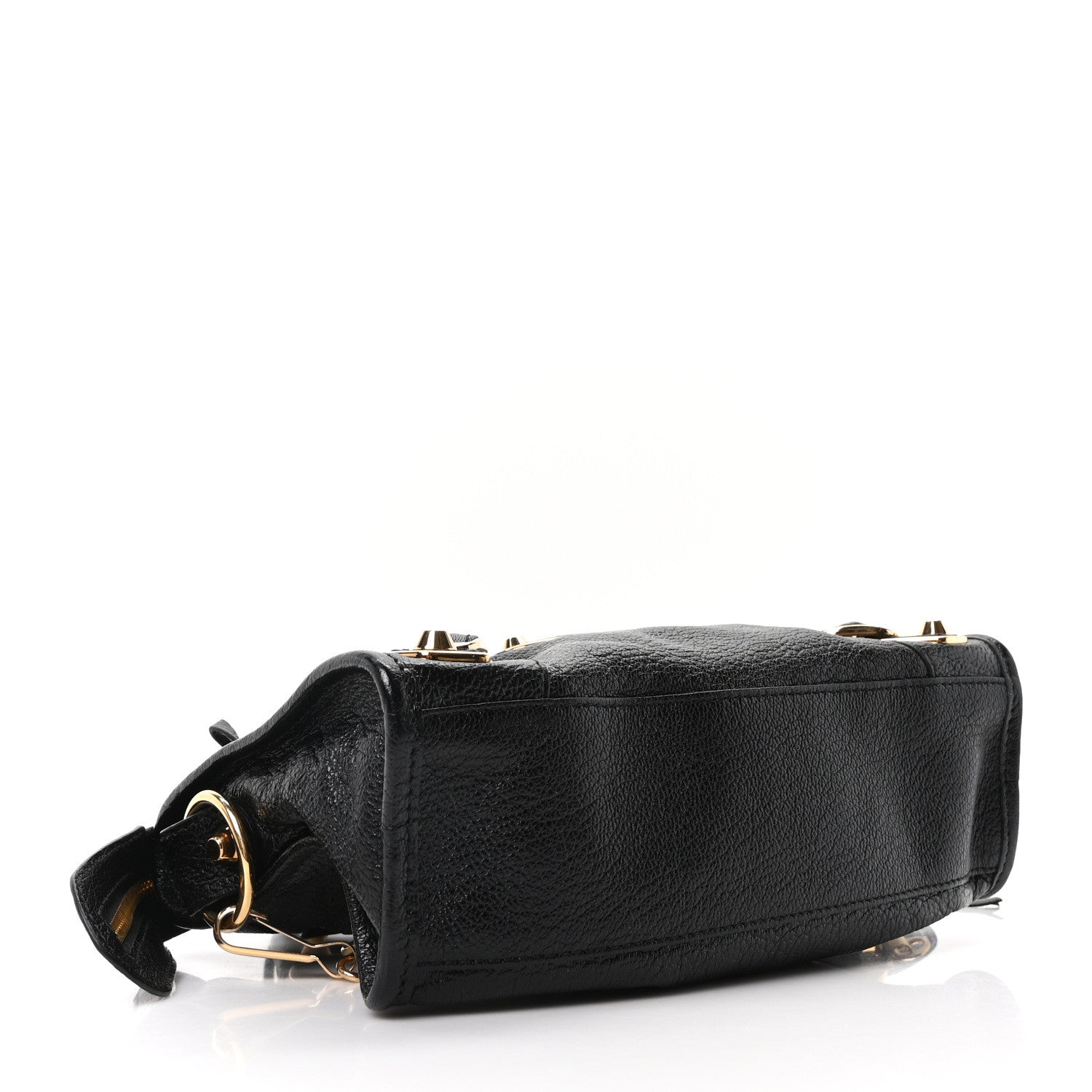 Balenciaga Chevre Gold Metallic Edge Hardware Mini City Black 5 of 11