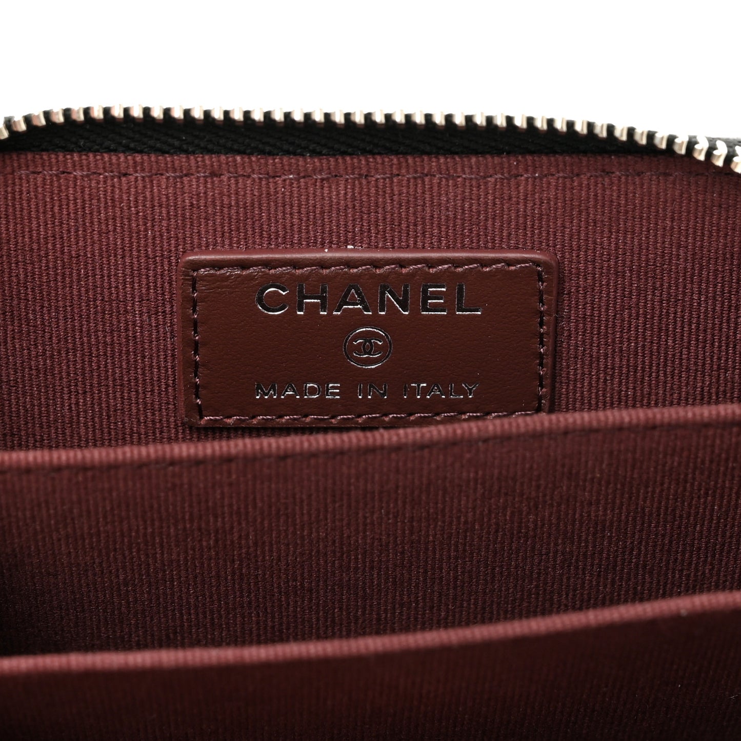 Caviar Quilted Zip Coin Purse Black
