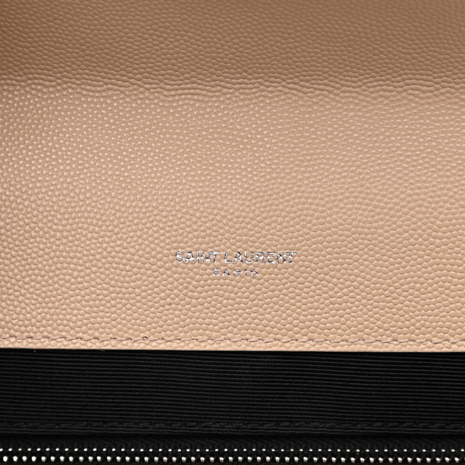 Saint Laurent Grain De Poudre Matelasse Chevron Large Monogram Satchel Nude Powder 6 of 11