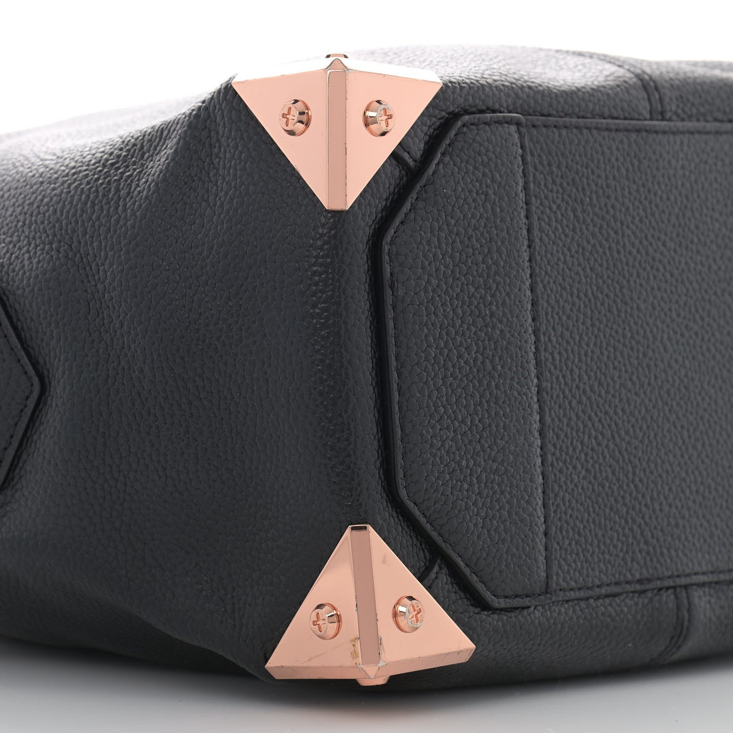 Pebbled Calfskin Mini Emile Black Rose Gold Hardware