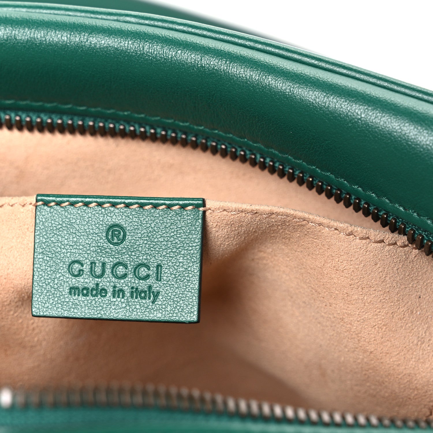 Gucci Calfskin Matelasse Small GG Marmont Chain Shoulder Bag Emerald Green 6 of 11