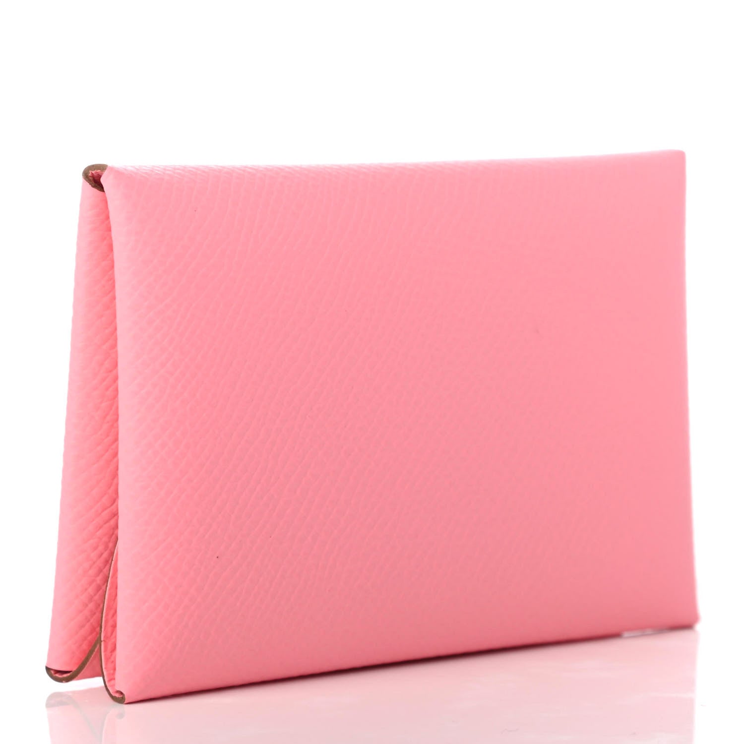 Hermes Epsom Calvi Duo Card Case Rose Confetti 3 of 8
