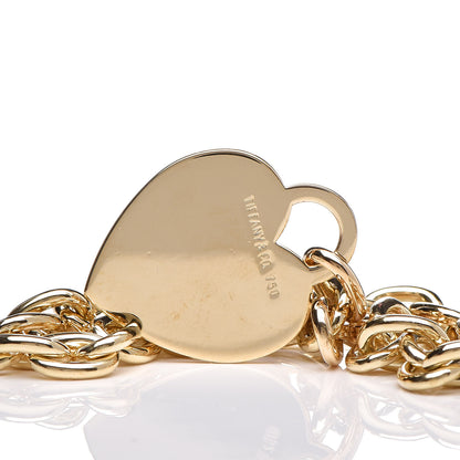 Tiffany 18K Yellow Gold Heart Tag Charm Bracelet 5 of 5