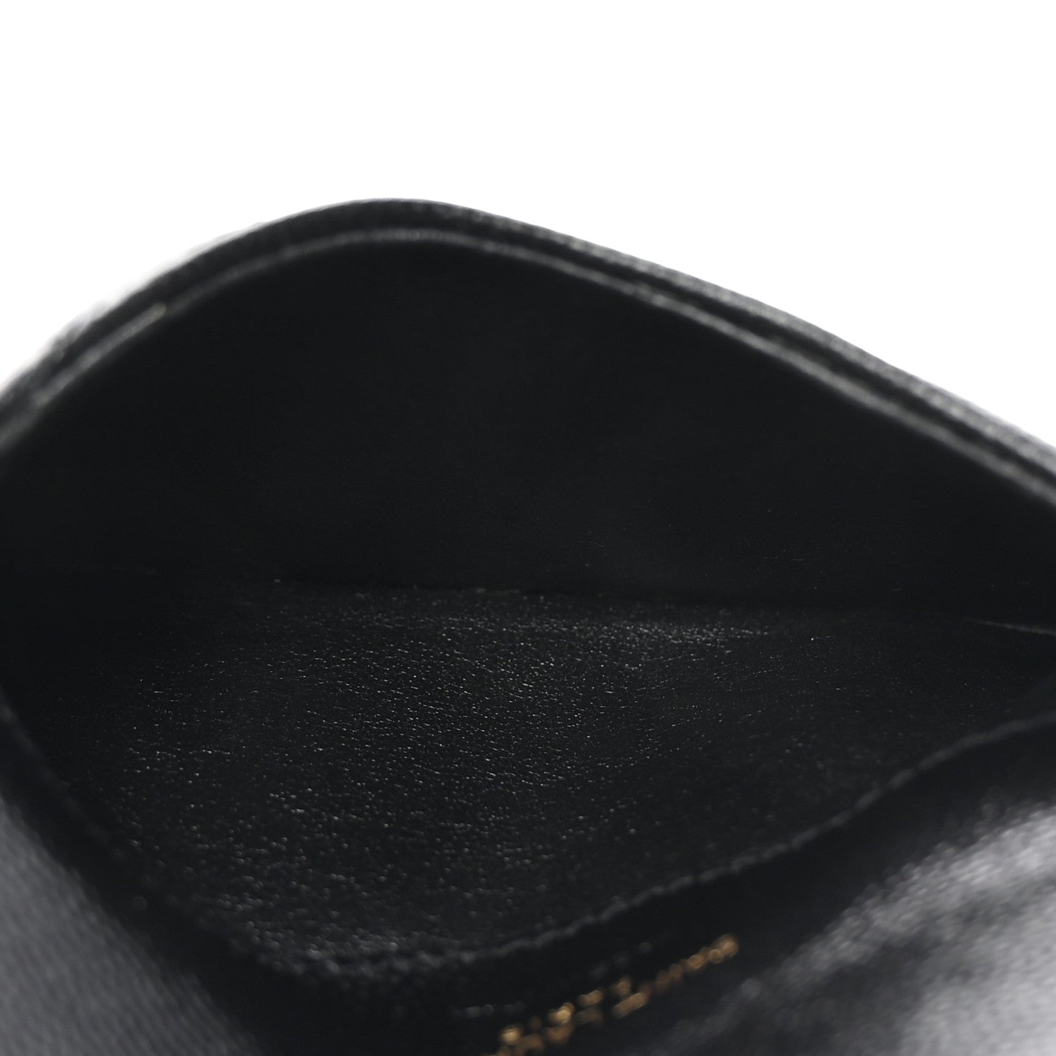 Saint Laurent Grain De Poudre Matelasse Chevron Monogram Compact Wallet Black 5 of 7