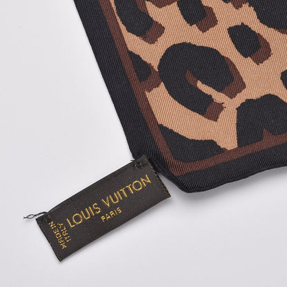 Louis Vuitton Silk Leopard Bandeau Scarf Marron 5 of 5