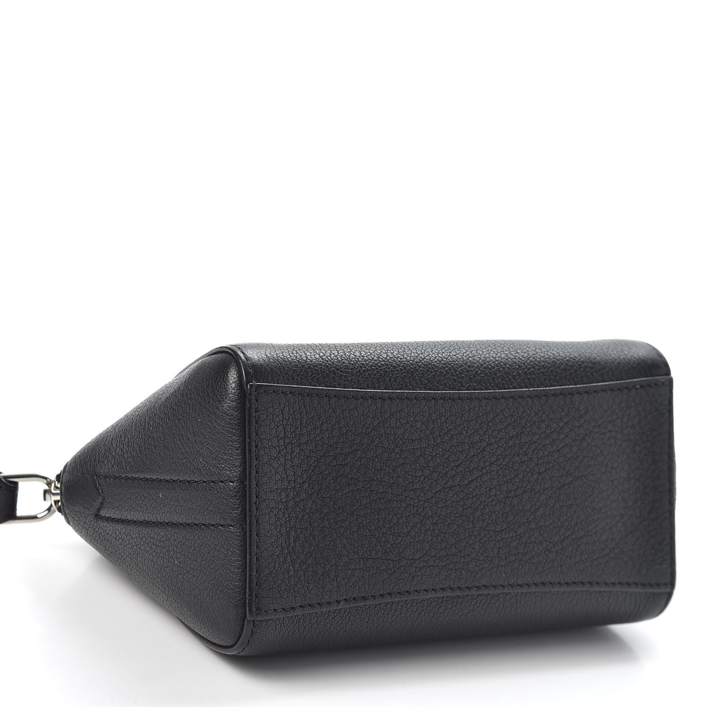 Sugar Goatskin Small Antigona Beauty Wristlet Black