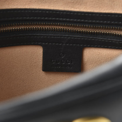 Gucci Calfskin Matelasse Medium GG Marmont Chain Shoulder Bag Black 8 of 10