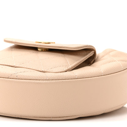 Chanel Caviar Quilted Polly Pocket Pouch Hobo Beige 10 of 10