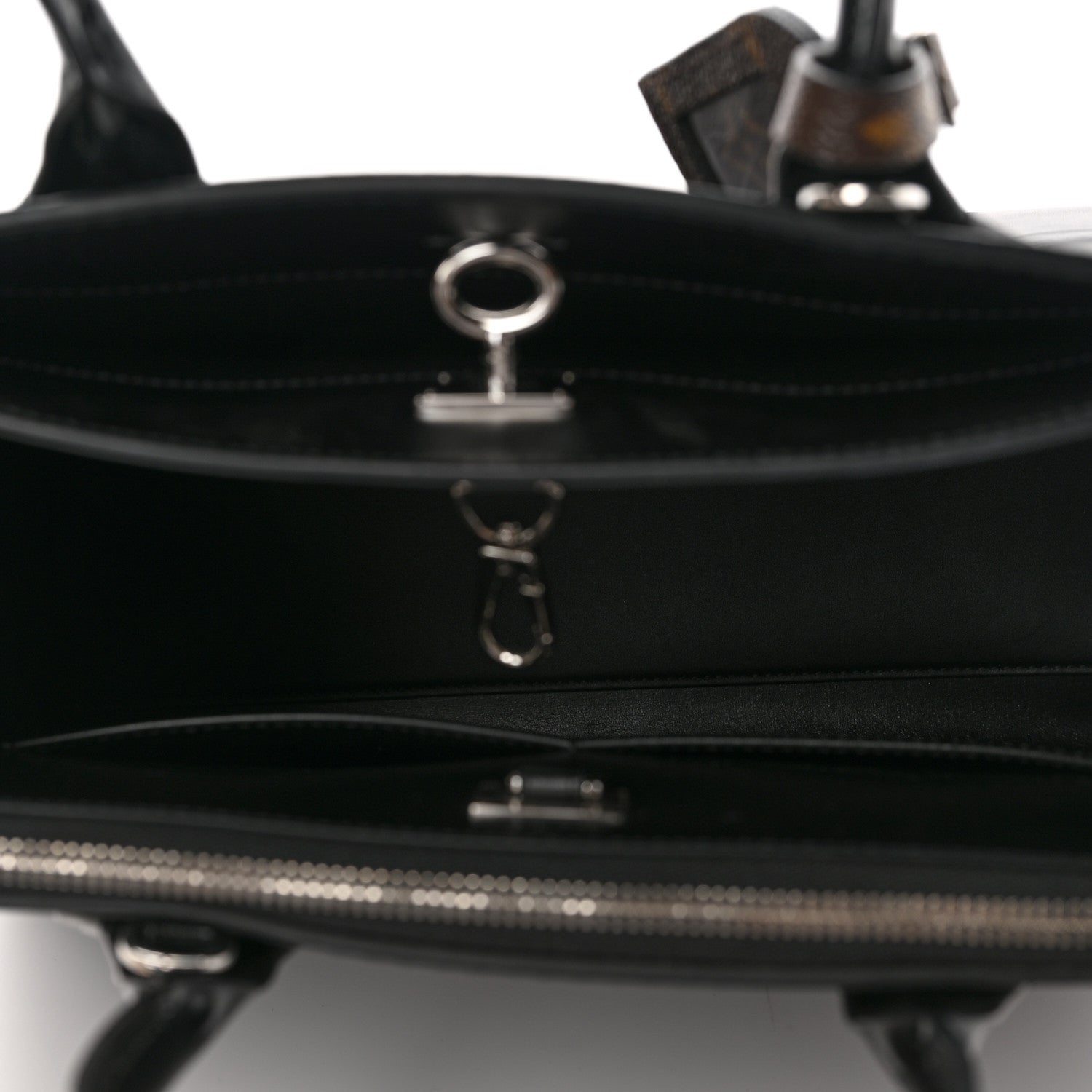 Louis Vuitton Calfskin Embossed Steamer MM Black 6 of 9