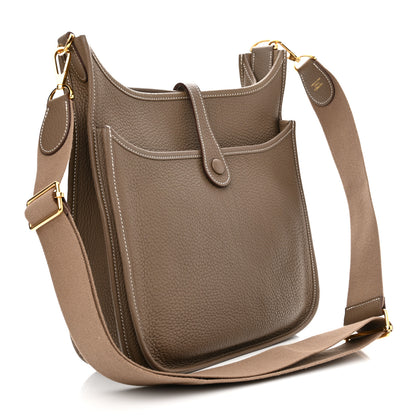 Hermes Taurillon Clemence Evelyne III PM Etoupe 3 of 10