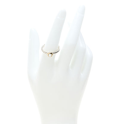 David Yurman Sterling Silver 14K Yellow Gold Cultured Pearl Petite Cable Ring 2 of 4