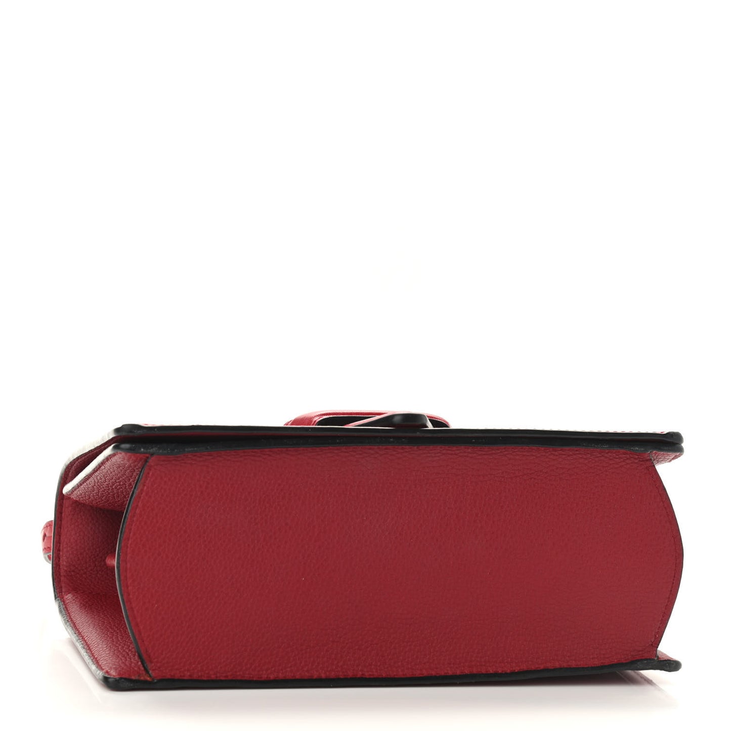 Grained Calfskin Medium Barcelona Shoulder Bag Scarlet Red