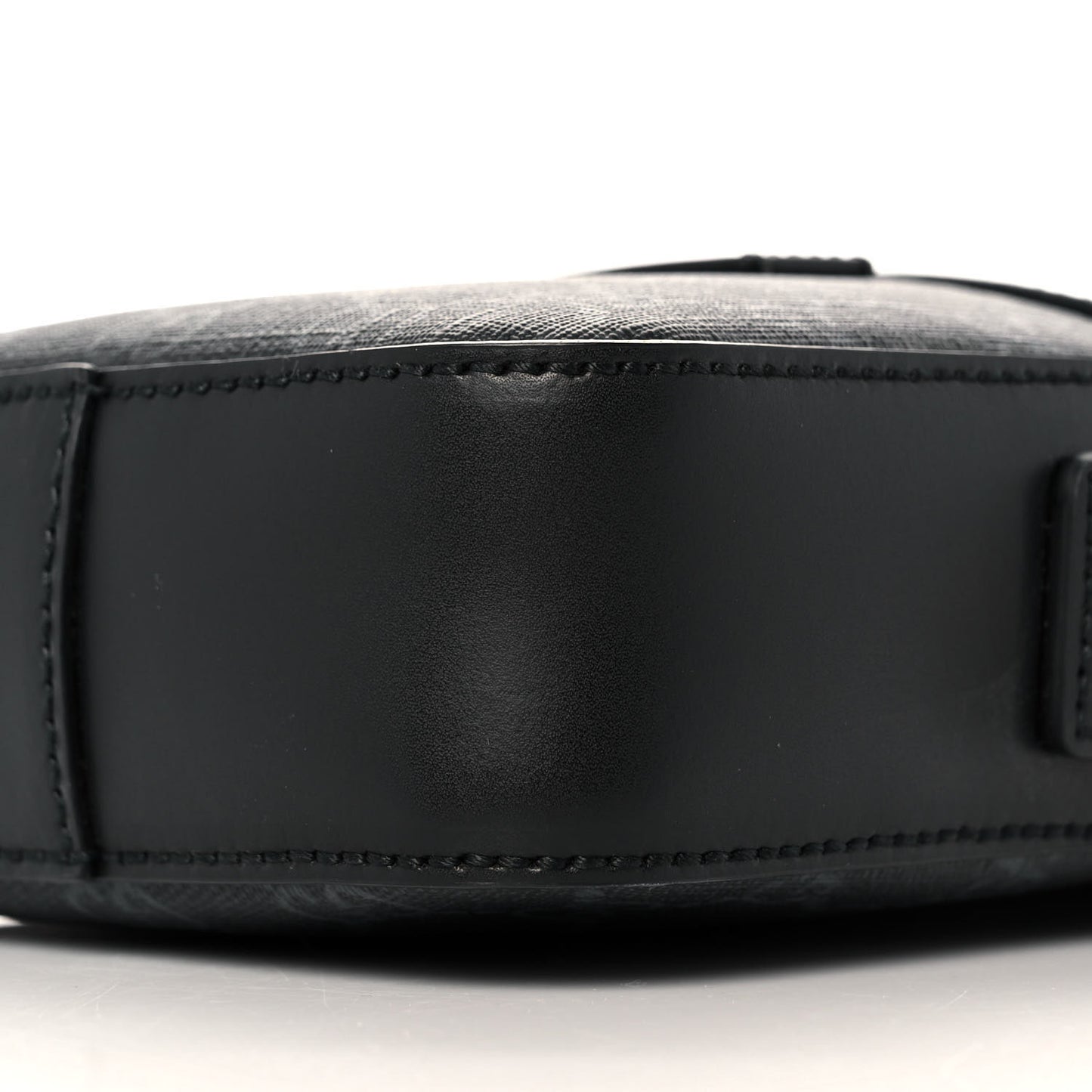 GG Supreme Monogram Appia Calfskin Web Small Camera Messenger Bag Black Grey